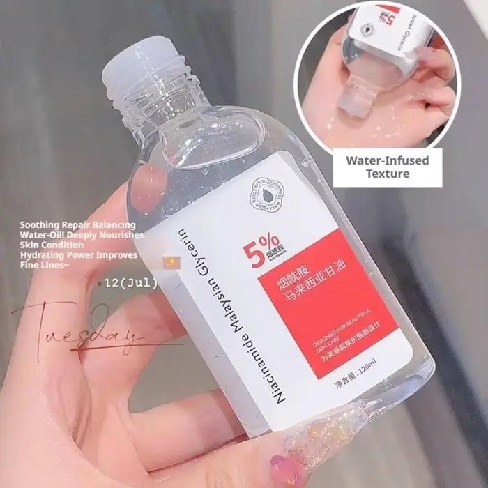 Huile Visage Hydratante et Éclaircissante à la Vitamine E et Glycérine de Malaisie – Améliore la Teint Terne
