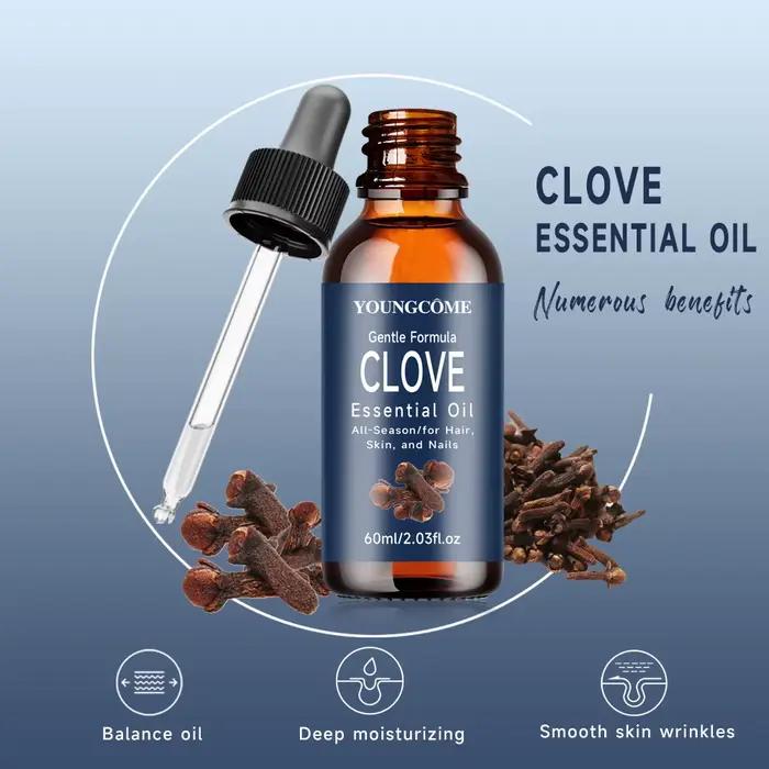 Bouteille d'huile essentielle de clou de girofle
