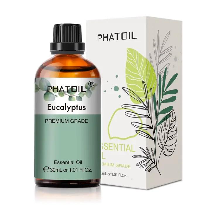 PHATOIL 1 pièces huile essentielle d'eucalyptus pour la fabrication de bougies diffuseur 10 ml/30 ml/100 ml huiles essentielles d'aromathérapie végétale naturelle