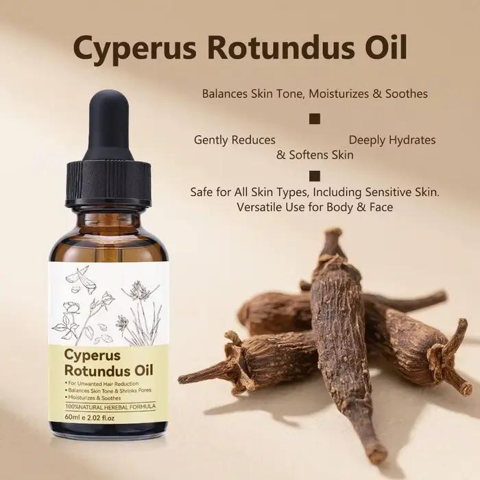 Huile de Cyperus Rotundus 100% pure et naturelle pour l'épilation