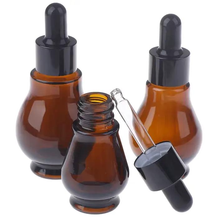 Flacons compte-gouttes vides en verre marron de 10/20/30ml