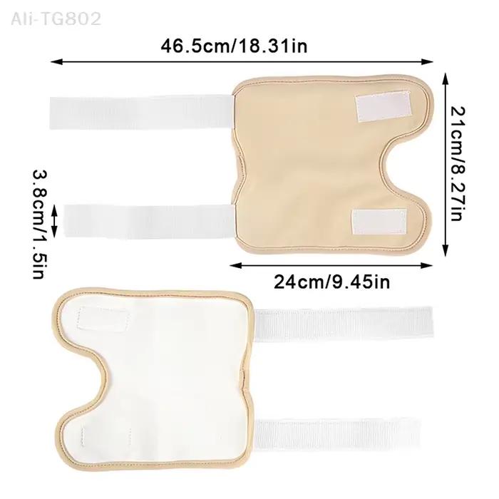 Compresse Réutilisable à l'Huile de Ricin pour Genoux et Coudes – Bandages Ajustables pour Soins Musculaires et Auto-Conditionnement