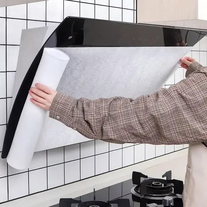 Filtre anti-graisse segmenté pour hotte de cuisine, autocollant absorbant l'huile en non-tissé, membrane filtrante jetable épaissie pour fumée d'huile