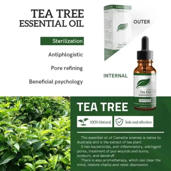 Huile d'arbre à thé biologique pour la peau