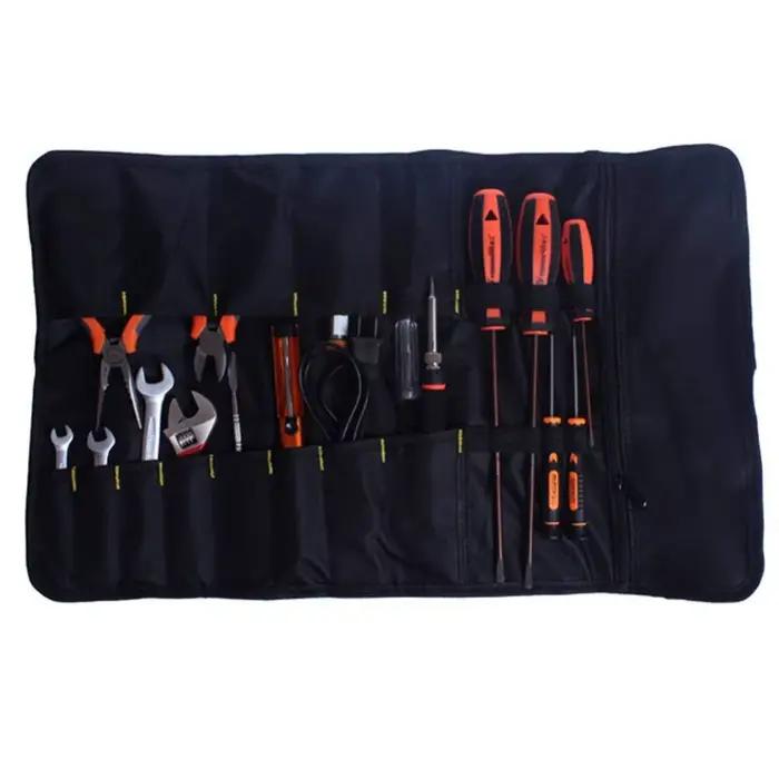 ESPLB – sac à outils en rouleau, grande clé, pochette Portable enroulable, Kit de 22 poches pour électriciens et mécaniques