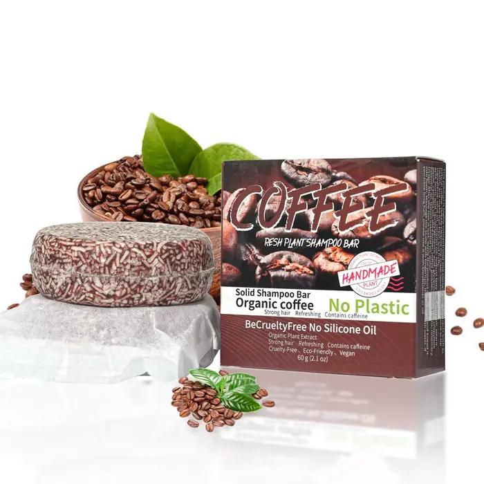 J + 60g café solide shampooing hydratant nettoyage décontamination contrôle de l'huile pellicule supprimant savon de soin des cheveux