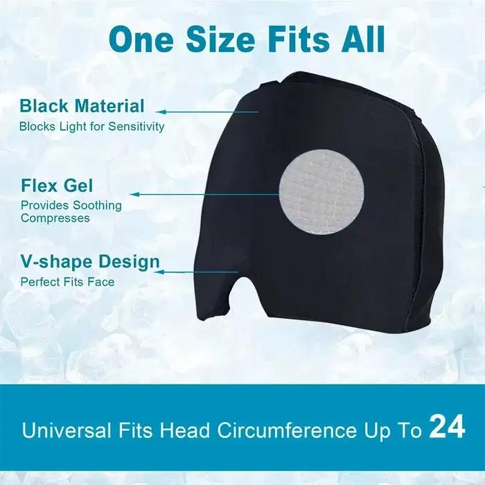 Bandeau de compression réutilisable chaud/froid pour soulager les maux de tête