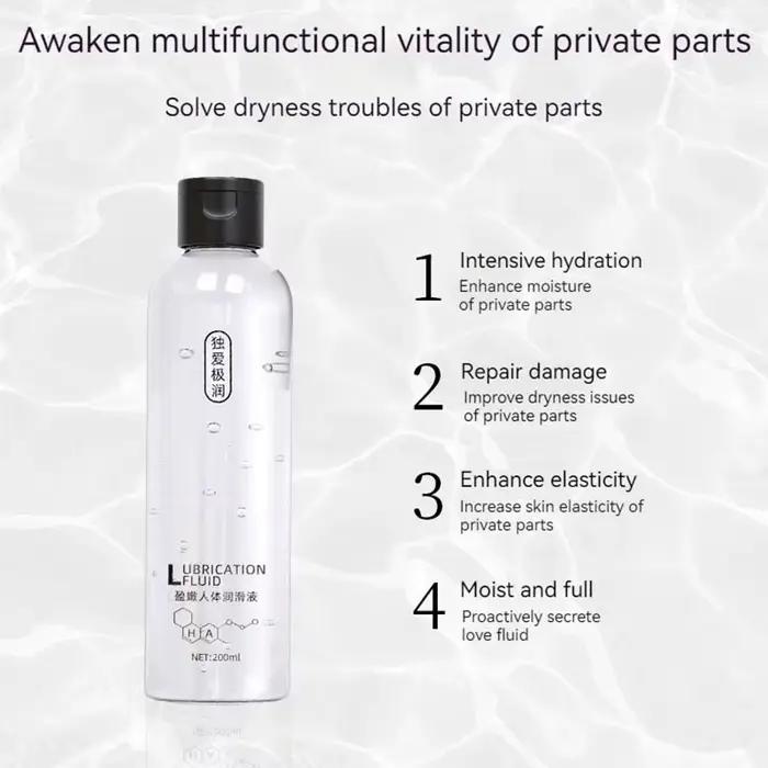 Lubrifiant intime à base d'eau 60ML/200ML/500ML Hypoallergénique Séchage rapide Non gras Facile à nettoyer pour hommes et femmes