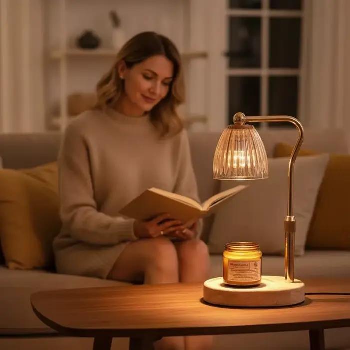 220V aromathérapie bougie lampe chauffante désodoriser 50W Dimmable café lumière ambiante atmosphère romantique bureau