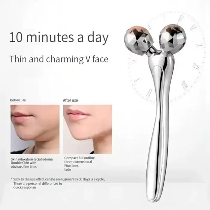 Rouleau de massage facial 3D en forme de V