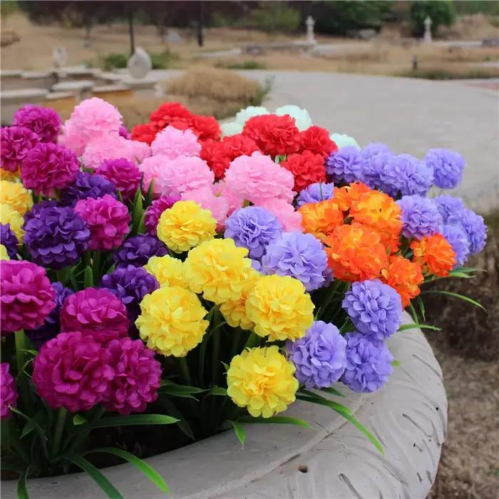 Fleurs d'hortensia artificielles en soie, boules d'oignon, Bouquet de demoiselle d'honneur, décor de fête de mariage, fournitures florales, centre de table