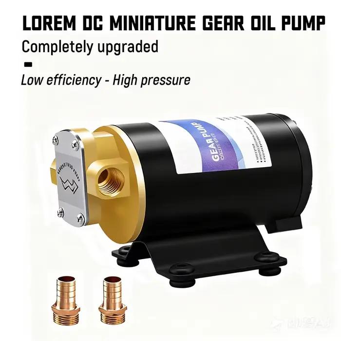 Pompe à engrenages électrique 12V 24V auto-amorçante, pompe de transfert d'huile à haut débit, pompe de vidange d'huile pour huile moteur et huile hydraulique