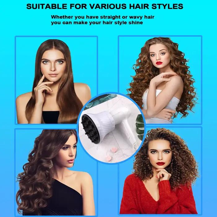 Diffuseur de Cheveux à Usage Spécial Adaptable pour Sèche-Cheveux avec Design Rotatif