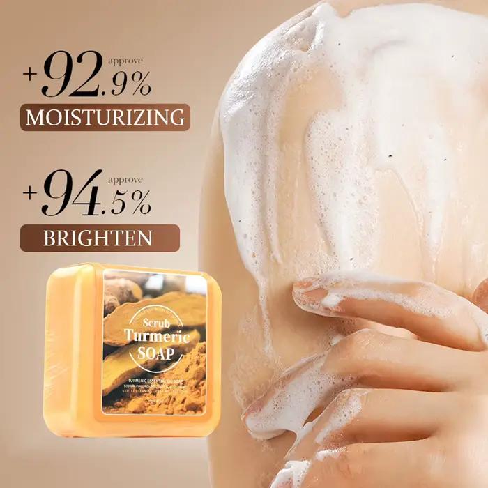 Le savon nettoyant aux huiles essentielles de curcuma contenant l'acide citrique Vc peut nettoyer en profondeur et