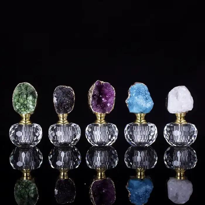 Fengshui – bouteille d'huile essentielle en Agate de Quartz naturel 1ml