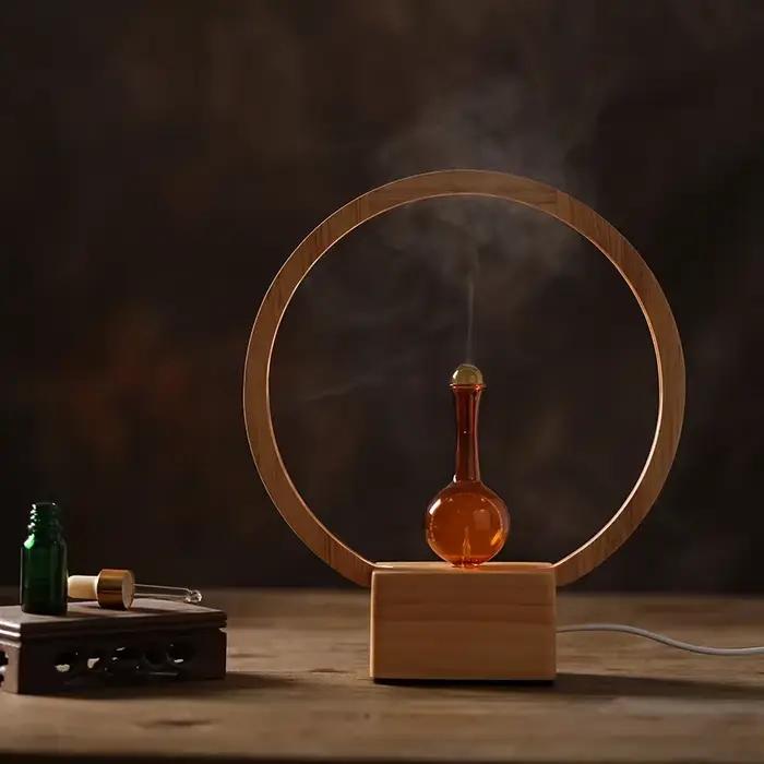 Diffuseur d'huiles essentielles avec Base en bois
