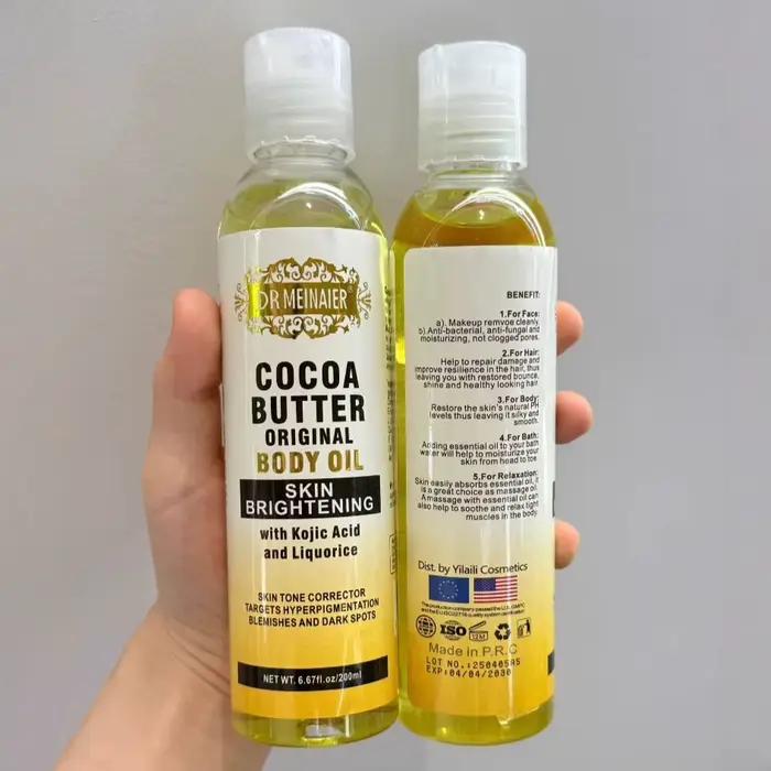 Huile de soin pour le corps au beurre de cacao