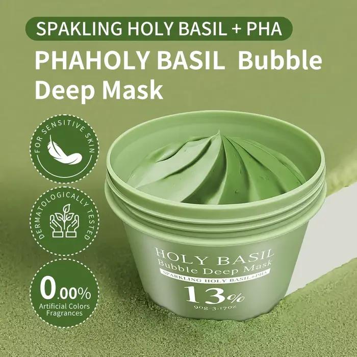 Masque Nettoyant Moussant au Basilic Sacré 90g – Hydratant