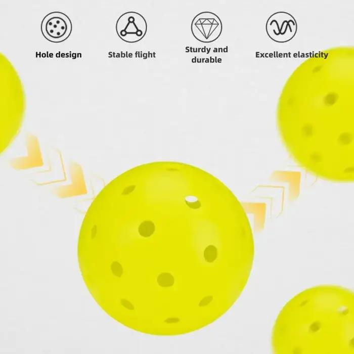 Balles de pickleball de compétition à 40 trous, en PE rotomoulé, rebond stable, résistantes aux fissures, lot de 10 pour l'entraînement et les matchs de pickleball