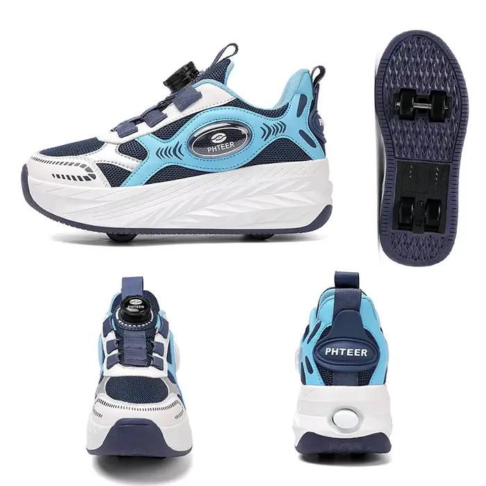 Nouveaux Patins à Roulettes Détachables 4 Roues pour Enfants 2026 – Baskets Décontractées d'Extérieur pour Garçons et Filles – Sport et Divertissement