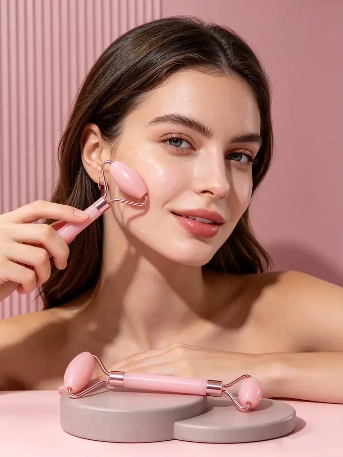 Rouleau de massage facial en résine pour le visage
