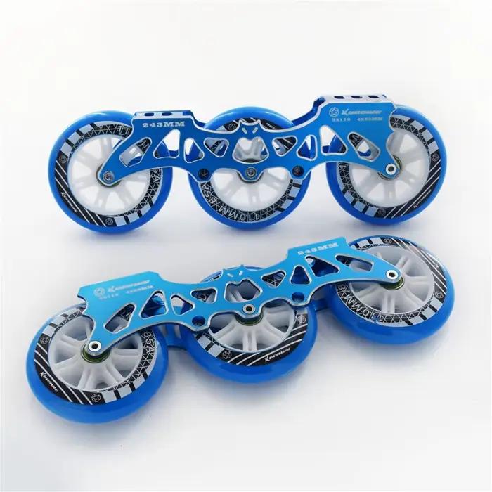 3 roues 110mm 4 roues 80mm 243mm patins en ligne cadre M7 patins à rouleaux en alliage base de patinage 3X110mm 4X80mm super léger