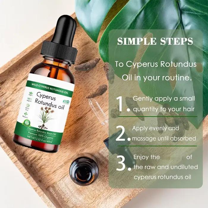 Huile d'épilation naturelle Cyperus Rotundus pour soins doux réduction croissance des poils corps hydratation nourriture peau occasionnelle spéciale