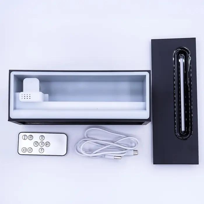 Flame Effect Aroma Diffuser with Birdsound - Black USB - Colour Change