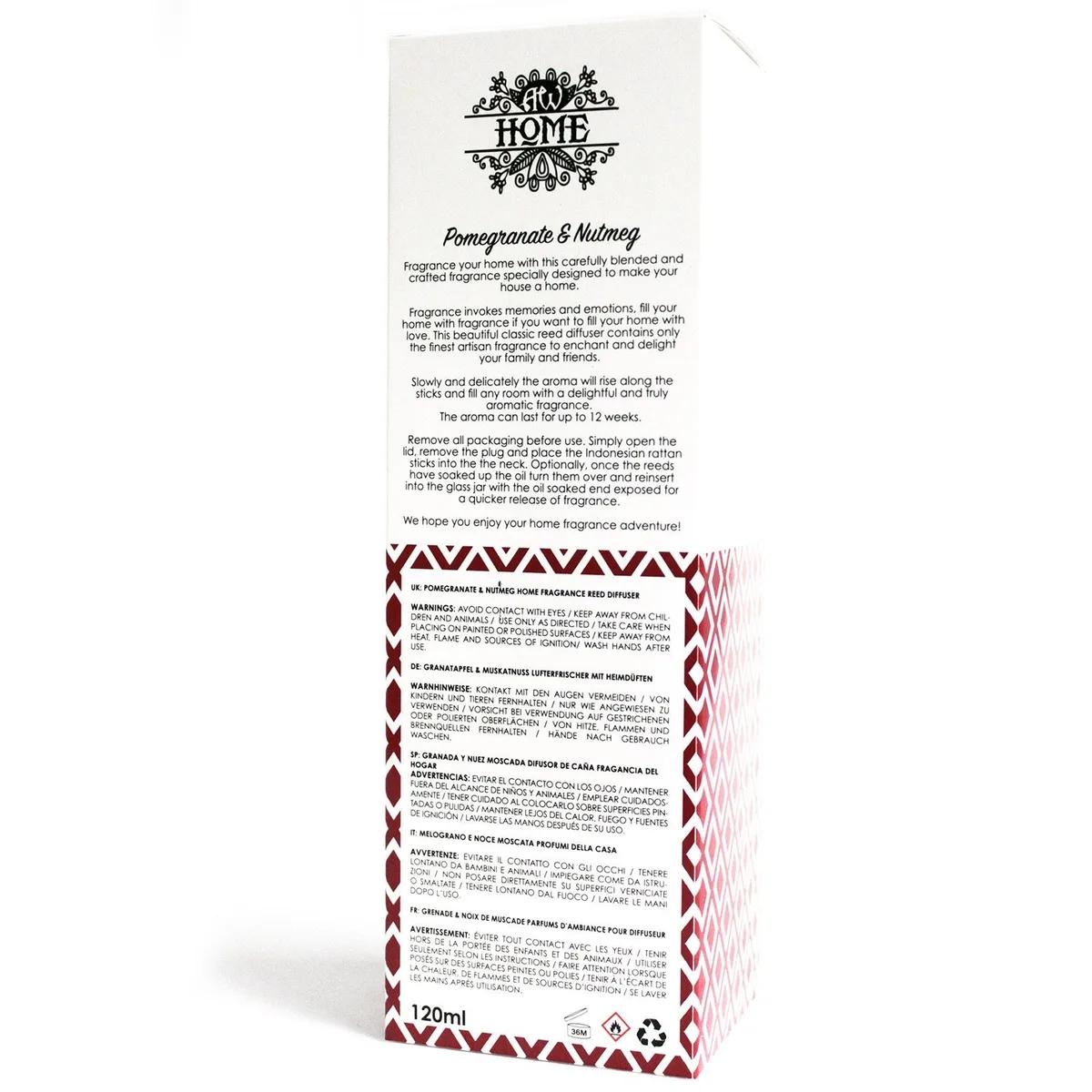 120ml Reed Diffuser - Pomegranate & Nutmeg